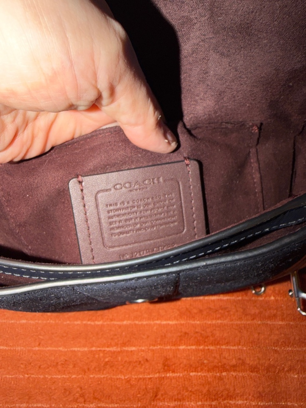 Coach Burgundy Leather Interior Patch Handbag - Picture 6 of 16